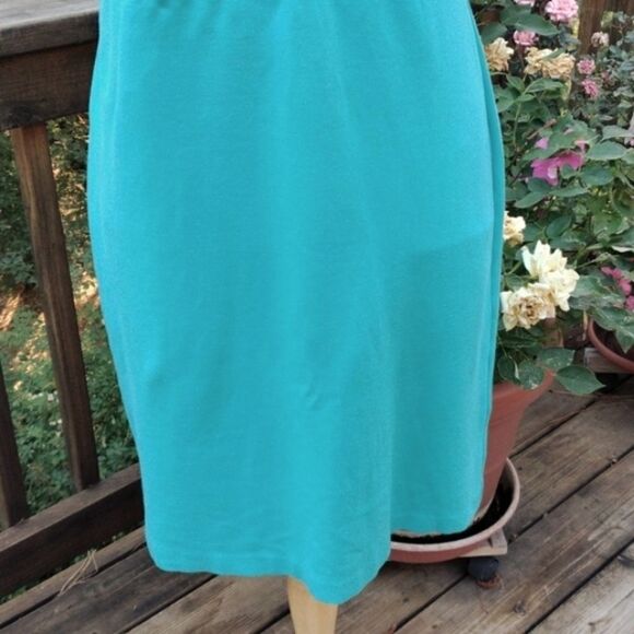 Talbots Turquoise Ponte Knit Dress - Picture 3 of 15